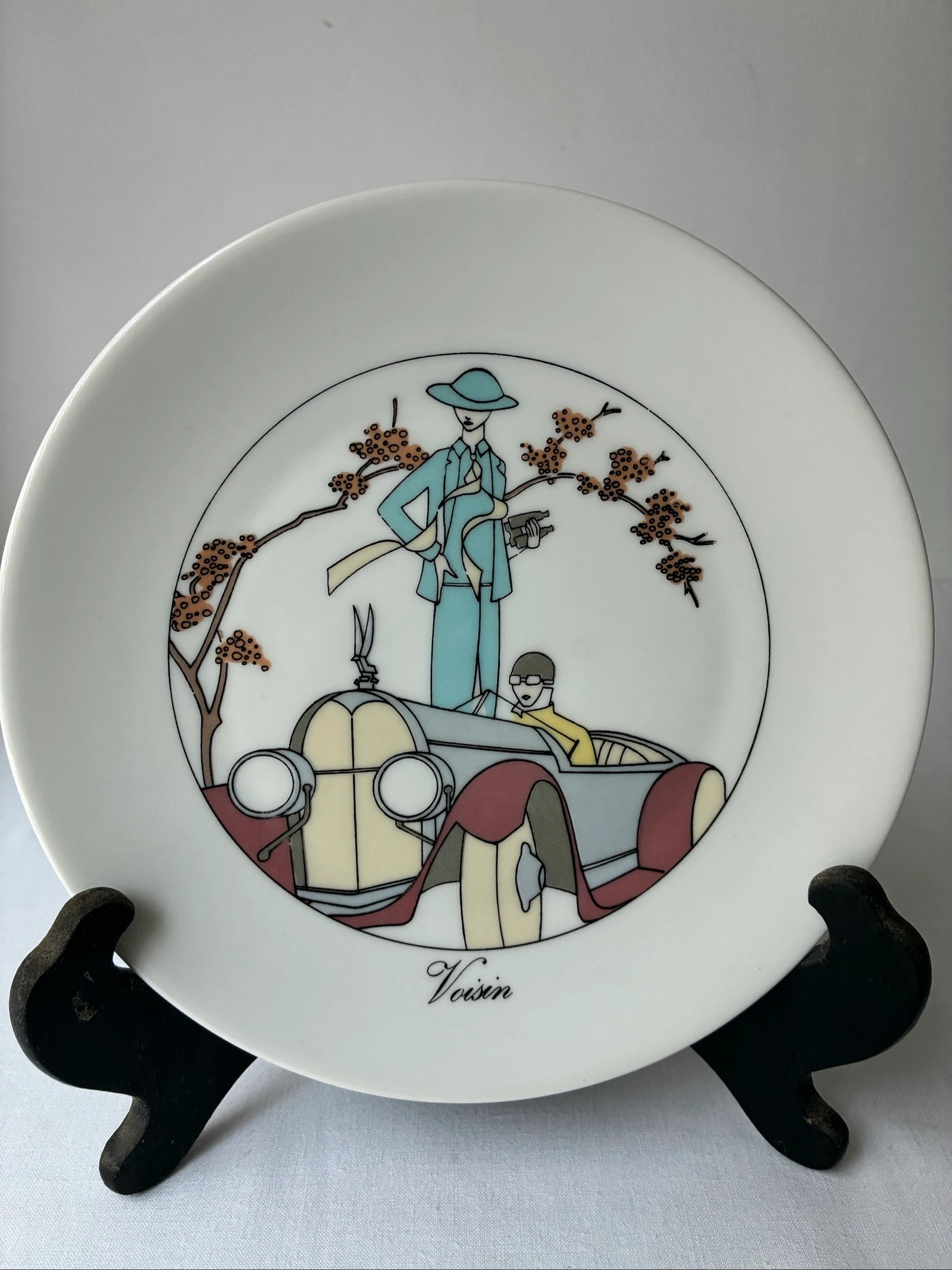 verzamelbord van het Franse merk Porcelaine d'Auteuil (Jacques Lobjoy
